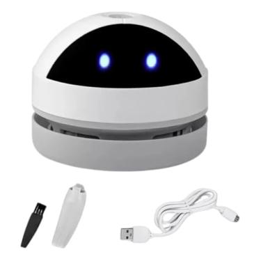 Imagem de MINI ASPIRADOR DE PÓ DE MESA, LIMPADOR DE TECLADO, MIGALHAS, COM APARÊNCIA DE ROBÔ. (CAT. 92)