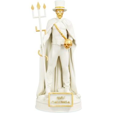 Imagem de Estátua Exu Calunga Umbanda Candomblé (Cor Mármore Dourado)