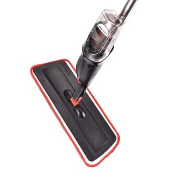 Imagem de Mop Spray Profissional com Reservatório, Microfibra e Aço Inox, 129cm, Vermelho e Cinza, Capacidade 380ml, Base 40x13cm