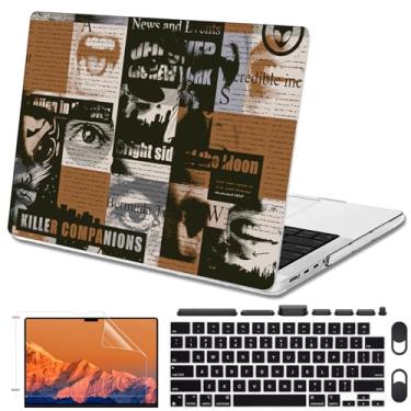 Imagem de Seanai Compatível com MacBook Pro 14 polegadas 2025 2024-2021 M5 A3434 M4 A3112 A3185 A3401 M3 A2918 A2992 M2 A2779 M1 A2442, capa rígida de plástico + capa Capa de teclado + protetor de tela m