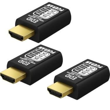 Imagem de FUERAN Plugue fictício HDMI 2.1 4K 120Hz, emulador de exibição virtual, plugue fictício displayport 4k 120hz, adaptador de exibição fantasma sem cabeça, monitor EDID 8K 3840x2160@120HZ (8K/30Hz-4K