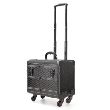 Imagem de Estojo de maquiagem profissional para viagem carrinho de maquiagem com rodinhas estojo de cosméticos organizador de beleza (A)