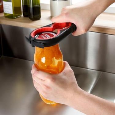 Imagem de Abridor de frascos e abridor de latas para mãos fracas, idosos com artrite e qualquer pessoa com baixa força, abridor de frascos Mutil Tire as tampas facilmente