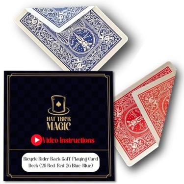 Imagem de Hat Trick Magic Bicycle Rider Back Gaff Playing Card Decks (26 Red/Red 26 Blue/Blue)