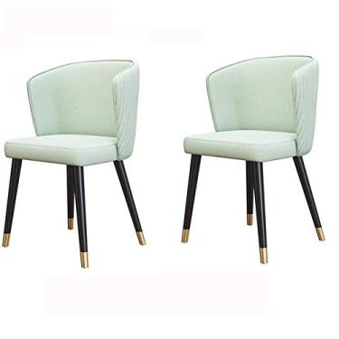 Imagem de Cadeira de jantar, cozinha, sala de jantar, móveis, cadeiras de veludo, cadeira de jantar, assento macio e encosto cadeiras de sala de estar, pernas de metal, cadeiras de cozinha (cor: verde, tamanho