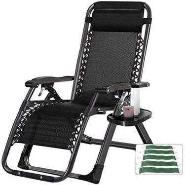 Imagem de Espreguiçadeira de jardim, cadeiras reclináveis, assento de braço ajustável com gravidade zero, adequado para varanda, jardim, varanda, gramado, cadeira de acampamento, portátil, suporta 200 kg