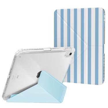 Imagem de Ouinice Capa compatível com iPad 11ª geração A16 de 11 polegadas 2025, iPad 10ª geração 10 polegadas 2022 com suporte para lápis, suporte de três ângulos de origami, capa traseira transparente fina