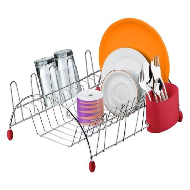 Imagem de Escorredor de Louça Utimil CR490 13 Pratos 8 Copos Cromado