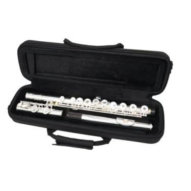 Imagem de Flauta 16 furos abertos e fechados instrumento de dupla finalidade chave C cobre branco banhado a prata teste de classificação para iniciantes flauta alto (16 furos SFL-280SK)