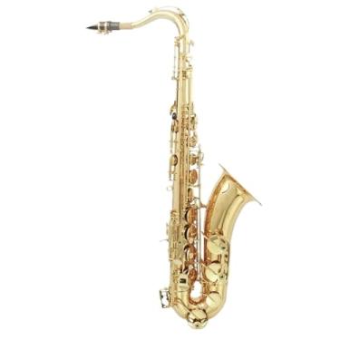 Imagem de Saxofone Saxofone Tenor Saxofone Bb Flat Profissional Latão Ouro Saxofone Completo Com Estojos Alça Acessórios Reed (B)
