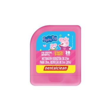 Imagem de Fio dental infantil peppa pig tutti frutti 20m - dentalclean, Rosa