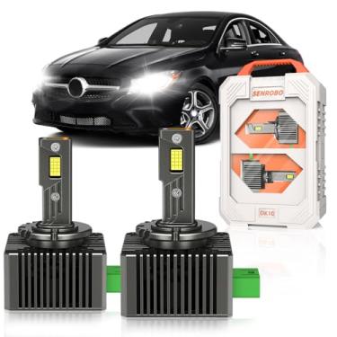 Imagem de SENROBO Adequado para Mercedes Benz 2014-2016 CLA250 GLA250 2014-2018 GLA45 AMG D3S apenas lâmpadas HID, 30000LM 600% mais brilhante substituição de luz de xenon D3SC1, branco frio 6000K, pacote com 2