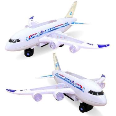 Imagem de Avião De Brinquedo Infantil Com Sons Luz Bate Volta - Green Dee