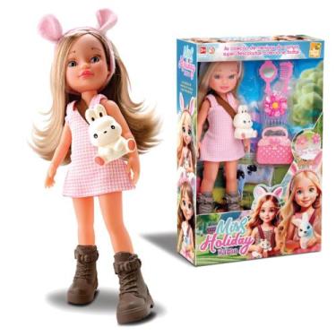 Imagem de Bonecas Beverly Girls Unicórnio Pet Lover Brinquedo Meninas - BEE TOYS