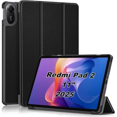 Imagem de Capa Smart Case Compatível Para REDMI PAD 2 2025 11.0'' PRETO, Leve, PU de qualidade,Anti-impressões digitais,Resistente a arranhões
