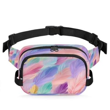 Imagem de Lindas pochetes de flores rosa para mulheres e homens com alça ajustável, bolsa transversal, bolsa de peito, bolsas de bumbum, bolsa de estilingue, Cor 3