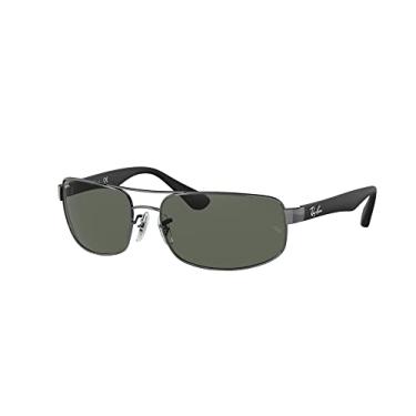 Imagem de Ray-Ban Pacote de óculos de sol RB3445: RB 3445 RB3445 004 Gunmetal verde escuro 64 mm e kit de limpeza de óculos