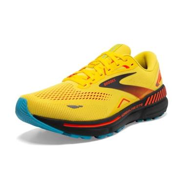 Imagem de Brooks Tênis de corrida masculino Adrenaline GTS 23, Amarelo/ferro forrageado/laranja, 8.5