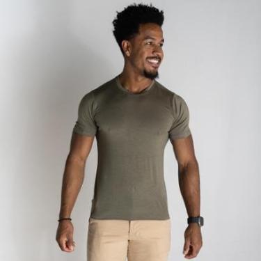 Imagem de Camiseta Versatiold Tech Modal Verde Militar-Masculino