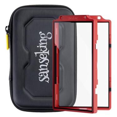 Imagem de Sanseking Capa protetora de cartão graduado para PSA Slab Case para cartões graduados metal magnético proteção UV empilhável cartão classificado protetor de laje vidro display bumper serve para placas