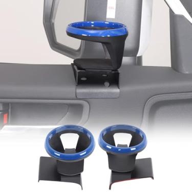 Imagem de LLKUANG Suporte de copo de carro compatível com Toyota Land Cruiser 250 Prado J250 LC250 2024 2025 2026 Suporte de copo de aço carbono para porta frontal, acessórios interiores de suporte de copo para