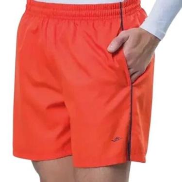 Imagem de Short Elite Básico Academia Masculino - Laranja e Marinho Laranja E Marinho G-Masculino
