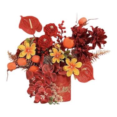 Imagem de predolo Decoração de Ano Chinês, Galhos Artificiais de Frutos Vermelhos, Planta Artificial em Vaso para Jardim, Sala de Jantar e Cozinha, Style C