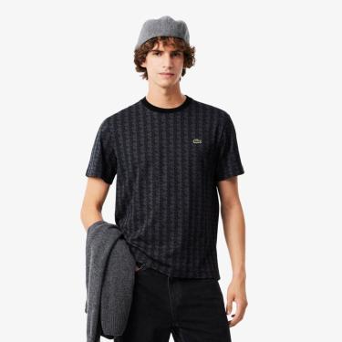 Imagem de Camiseta Lacoste de Malha com Monograma Masculina-Masculino