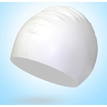 Imagem de Toucas de natação para cabelos longos, toucas de natação de silicone duráveis para mulheres, homens, adultos e jovens, fáceis de colocar e tirar