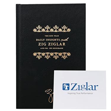 Imagem de Zig Ziglar Insights diários de um ano (Edição exclusiva de capa dura) por Zig Ziglar com o cartão de autofala | Livro devocional diário | Devocional anual de 365 com afirmações diárias