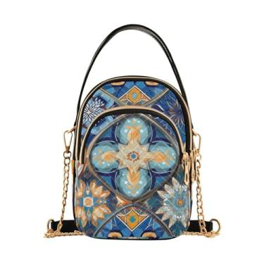 Imagem de GAIGEO Bolsa tiracolo de mosaico de estilo abstrato colorido, bolsa tiracolo feminina, bolsa leve para mulheres, Mosaico de estilo abstrato colorido - 2, One Size