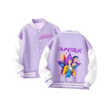 Imagem de Jaqueta De Beisebol KPop Demon Hunters Huntrix Para Meninos E Meninas,
