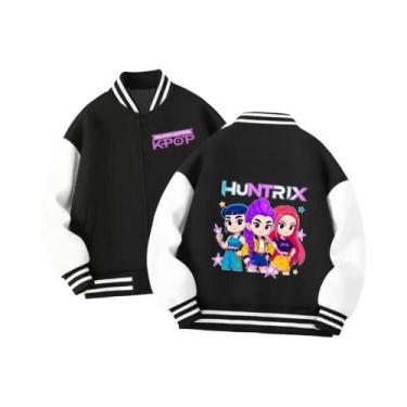 Imagem de Jaqueta De Beisebol KPop Demon Hunters Huntrix Para Meninos E Meninas,