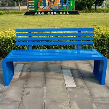 Imagem de LOERSS Banco de jardim à prova de intempéries, bancos ao ar livre, banco de pátio, antiferrugem, banco de parque para varanda, quintal, gramado, deck (tamanho: 200 cm/79 pol, cor: azul A)