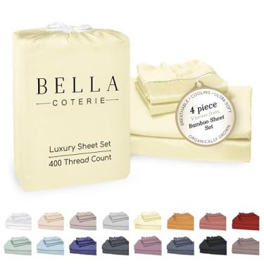 Imagem de Jogo de lençol Bella Coterie Luxury Bamboo Viscose 86 cm Split Top King | 1 lençol com elástico para dormir e camas ajustáveis | 100% cultivado organicamente | refrescante e macio | Bolso profundo de