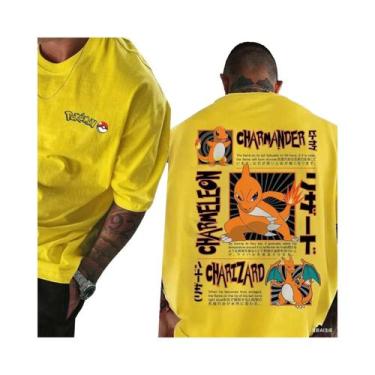 Imagem de Camiseta De Algodão Charmander Pokémon Com Logo Frontal E Arte De Evol