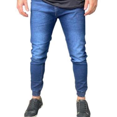 Imagem de Calça Jeans Camuflada Masculina Jogger Com Punho Elástico - Espaço CK!