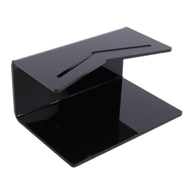 Imagem de aqxreight Suporte de Correio, Acrílico Espesso Premium à Prova de Arranhões, Leve, Base de Borracha Antiderrapante, Design de Borda Arredondada, para Cartas, Papéis, Cartões de Visita, (Preto)