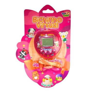 Imagem de Bichinho Virtual Eletrônico Infantil com Cordão - Pet Digital Portátil Jogo Retrô Anos 90 para Crianças 3+ Anos - 168 em 1 (ROSA)
