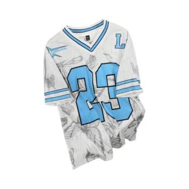 Imagem de Camiseta Feminina De Verão Com Estampa De Borboleta, Decote Em V, Mang