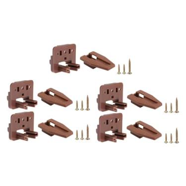 Imagem de XLWLLNJ Corrediças para gavetas, guias para trilhos, acessórios de instalação para gavetas de mesa de cabeceira, 5 Unidades