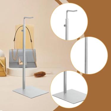 Imagem de Generic Suporte para Bolsas, Expositor Organizador de Bolsas com Altura Ajustável para Lojas e Boutiques, Prata