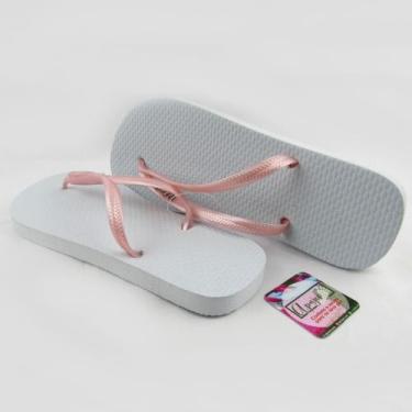 Imagem de 10 pares de chinelos de borrachas tipo Havaiana - Apaju, Branco, Tira 