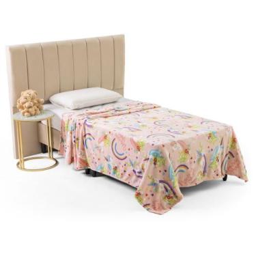 Imagem de Cobertor Manta Solteiro Infantil Flanel Microfibra Toque Extra Macio S