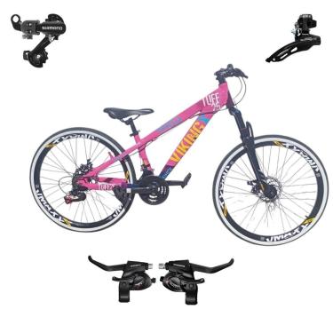 Imagem de Bicicleta 26 VikingX T25 21v Cambios Trocadores Shimano Pneu Faixa Branca 1.50-Unissex