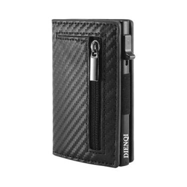 Imagem de Carteira Masculina De Luxo Antifurto Minimalista Com Clipe Magnético P