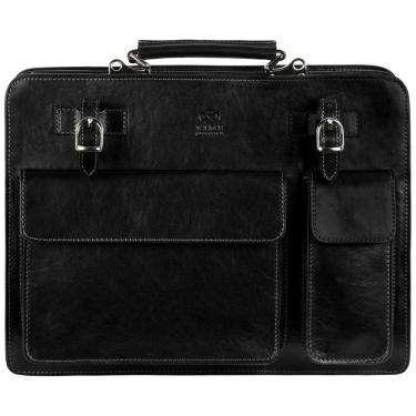 Imagem de Bolsa Carteiro Masculina de Couro Italiano de Flor Integral para Laptop com 15 Polegada...