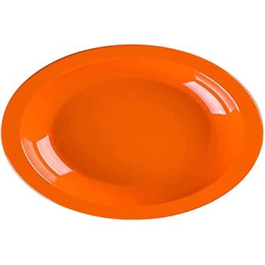 Imagem de Prato Elegance Fundo Redondo 22cm Laranja em Polipropileno Linha Tropical Vem