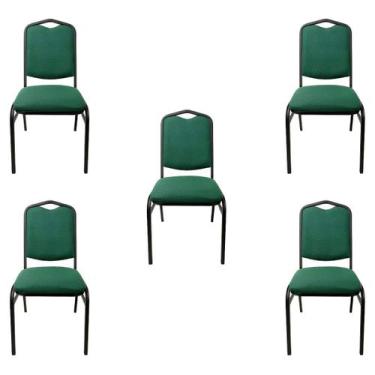 Imagem de Kit 5 Cadeiras para Hotel Auditório Igreja Restaurante Eventos com Ref