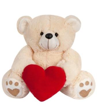 Imagem de Urso De Pelúcia Baby 30 Cm - Escolha Cor Do Laço - Lalu Enxovais, Com 